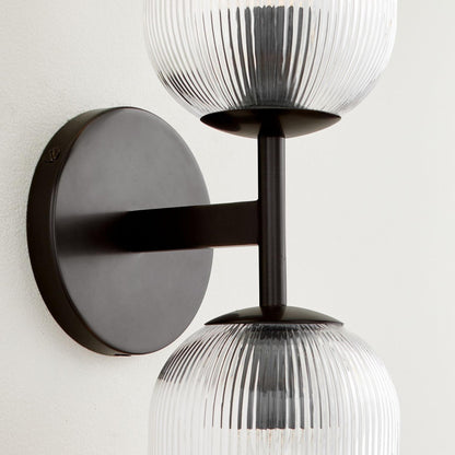 Alain Cooper Ribbed Glass Wall Sconce