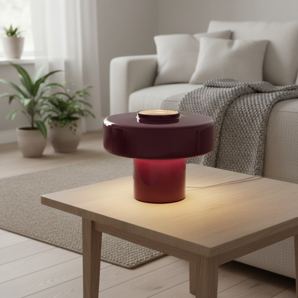 Aetheris Modern Colorful Glass Mushroom Table Lamp