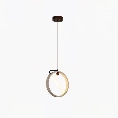 Conlan Japanese Travertine Circular Pendant Light
