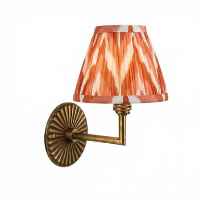 Dimitri Vintage Brass Pleated Fabric Wall Sconce