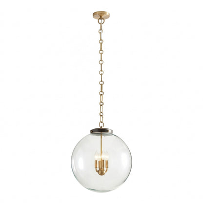 Oona Farmhouse Gold Glass Globe Pendant Light