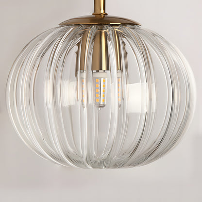 Cedric Modern Brass Spherical Glass Wall Light