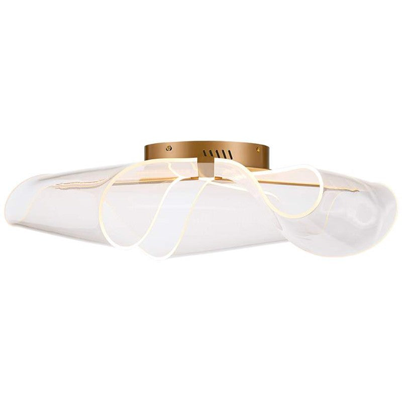 Geryn Brushed Gold Acrylic Flower Led Ceiling Light