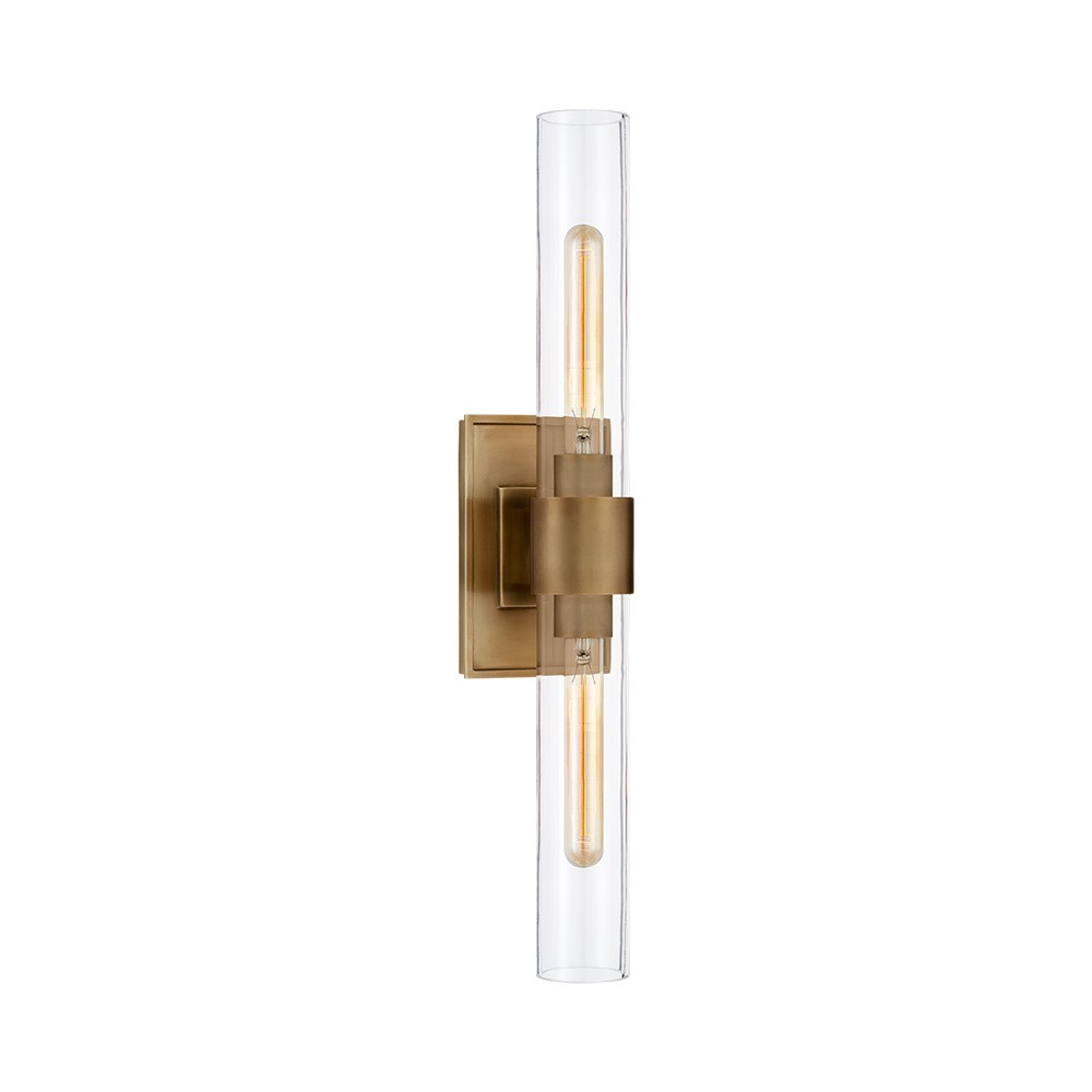 Zinnia Glass Tube Double Wall Mounted Light