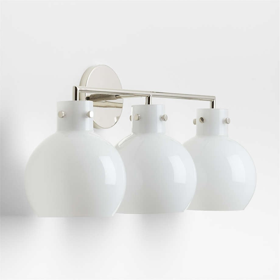 York Minimalist 3-Light Glass Globe Metal Wall Light