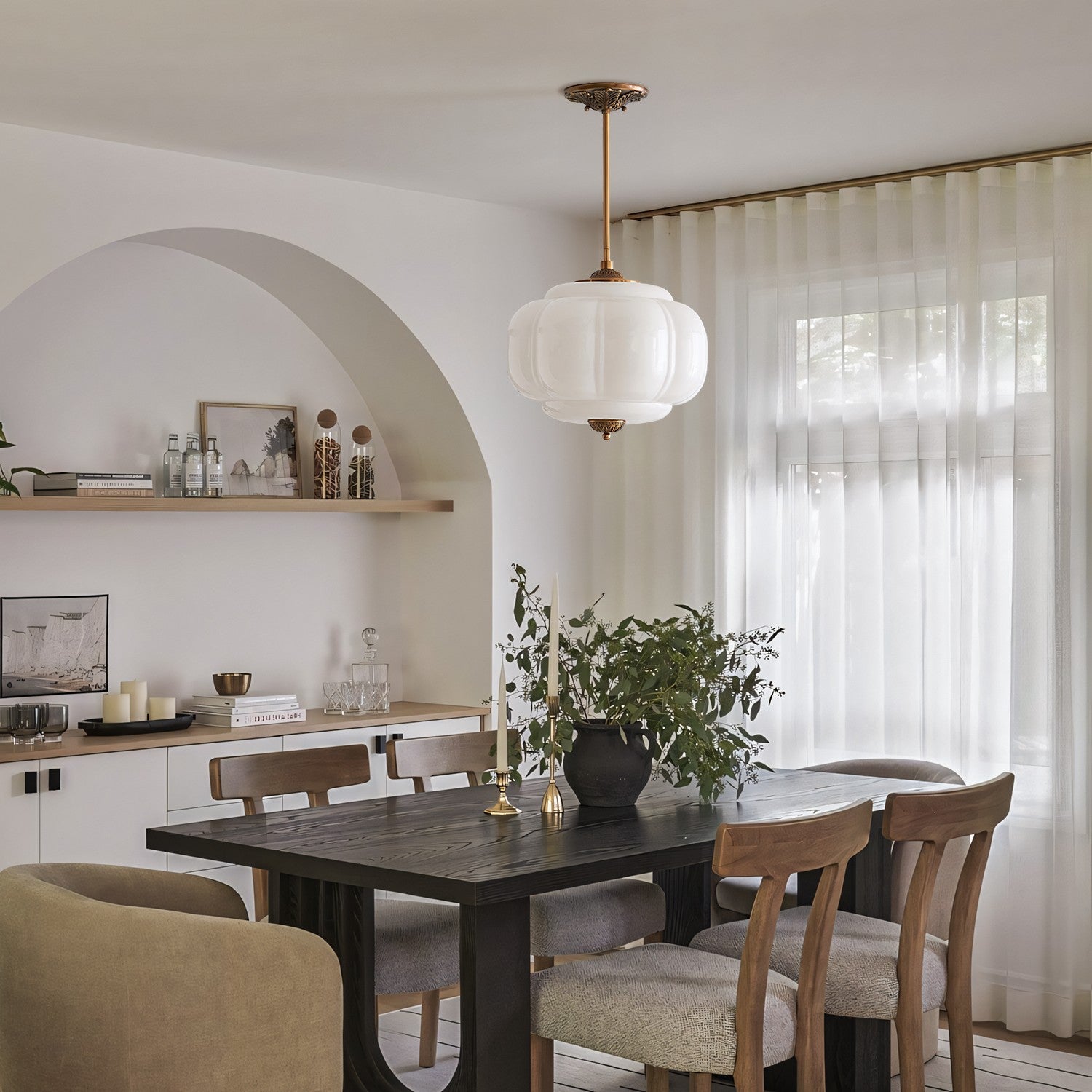 Ozita Retro Semi-Flush Mount Eloise Pendant Light
