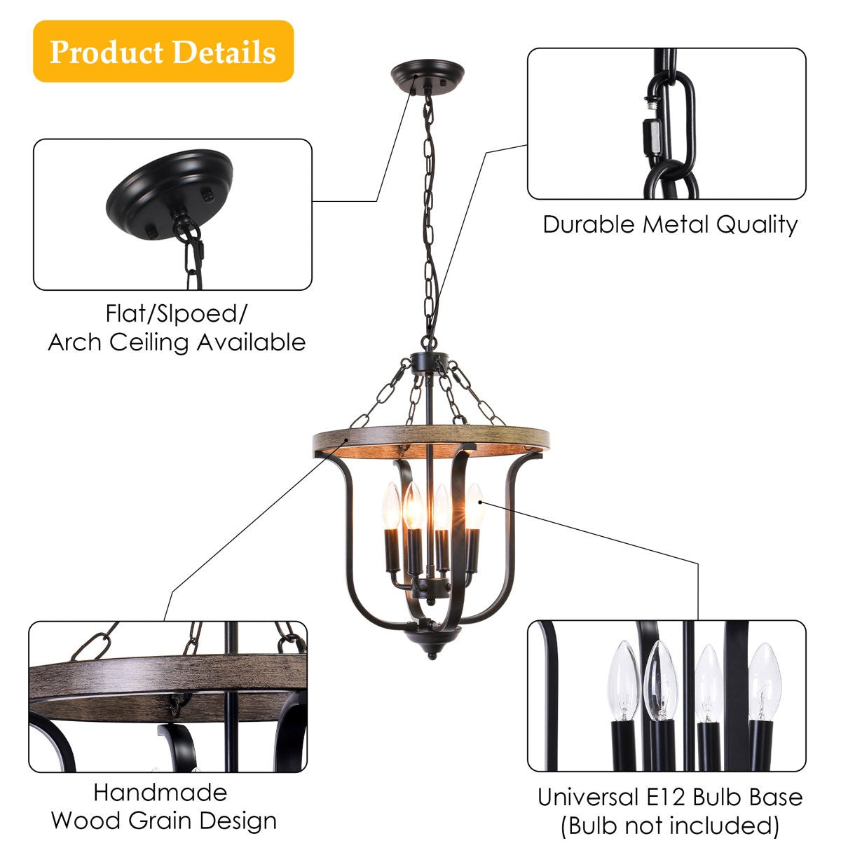 Richardson Industrial Black Wrought Iron Cage Pendant Light