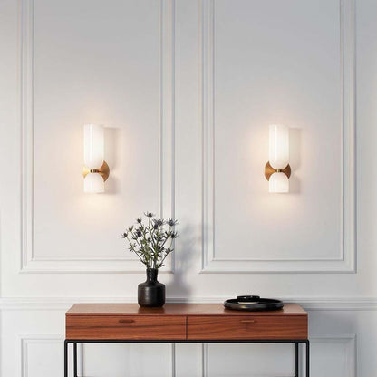 Trisia Modern Up Down Glass Wall Sconce
