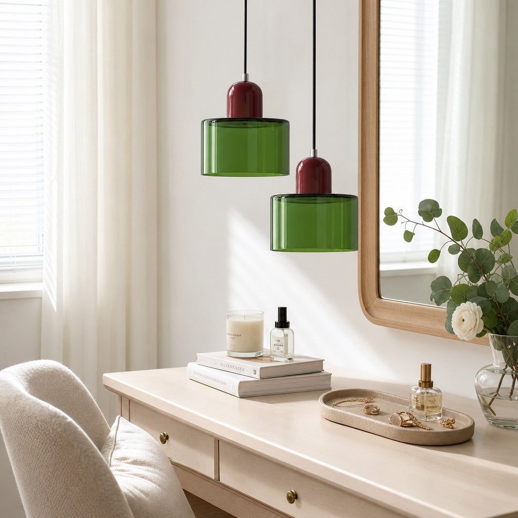 Colorful Creative Small Fresh Glass Shade Pendant Light