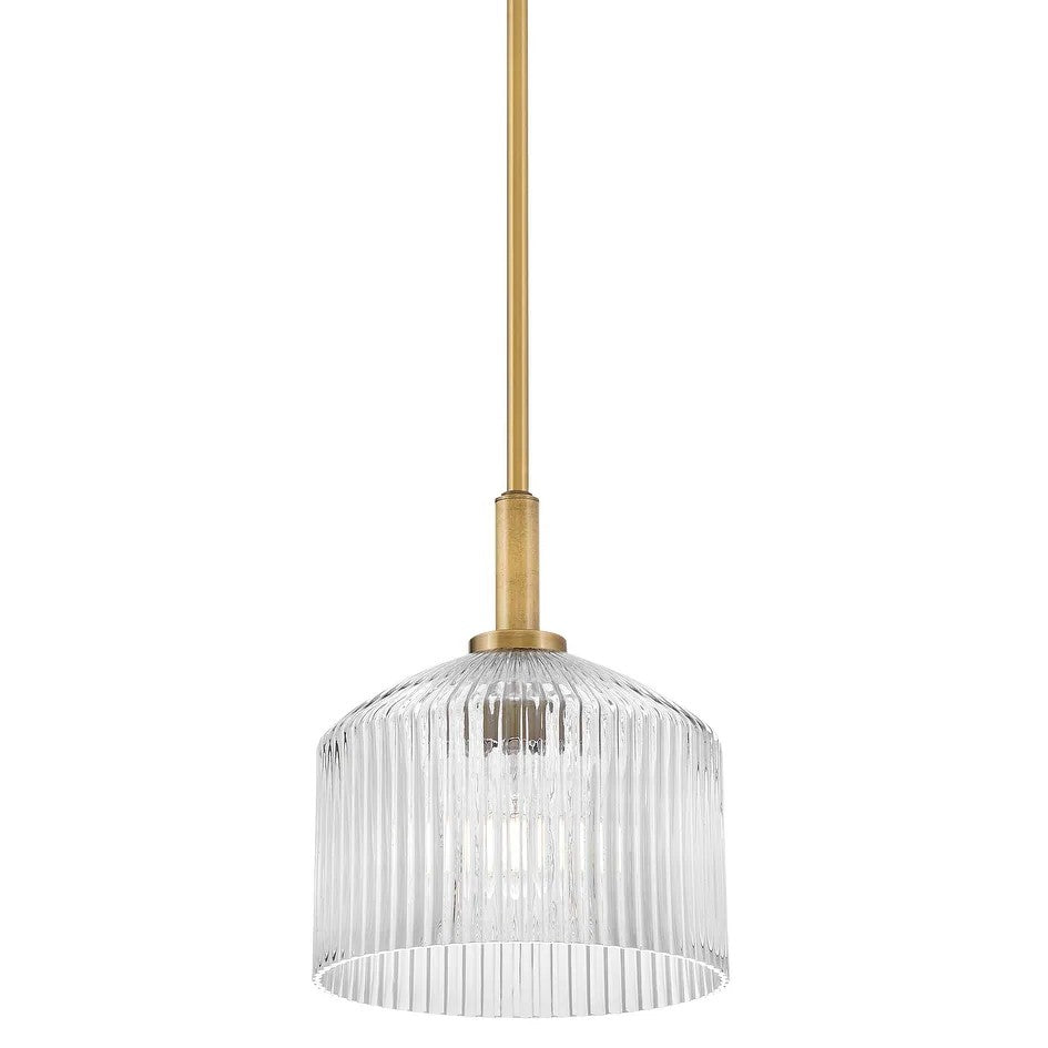 Hesper Farmhouse Ribbed Glass Pendant Light