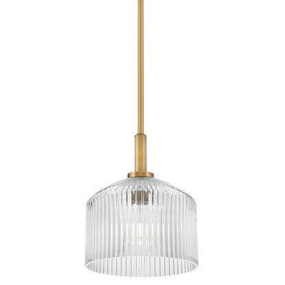 Hesper Farmhouse Ribbed Glass Pendant Light