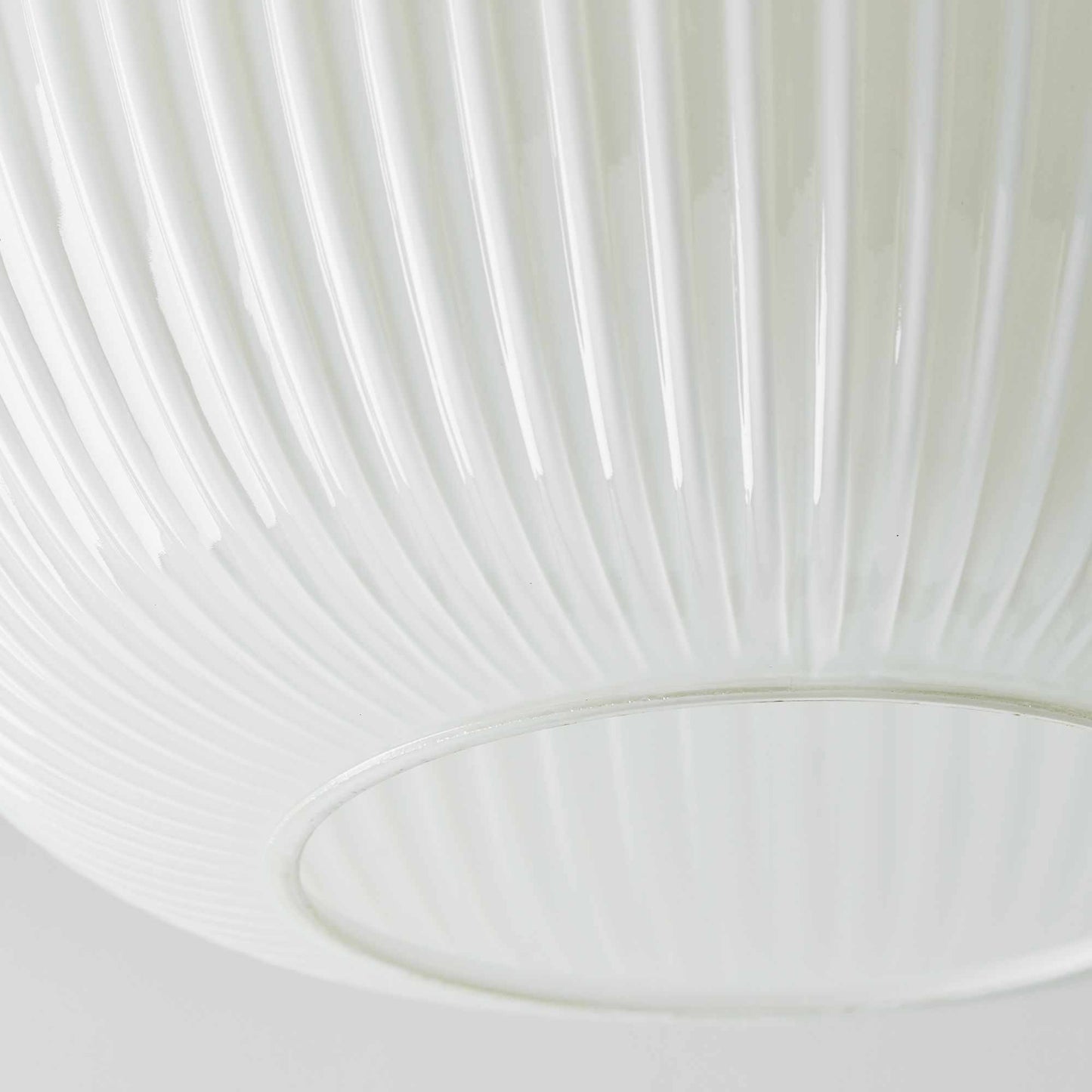 Naiad Rustic Sculptural Ribbed Glass Flush Ceiling Light