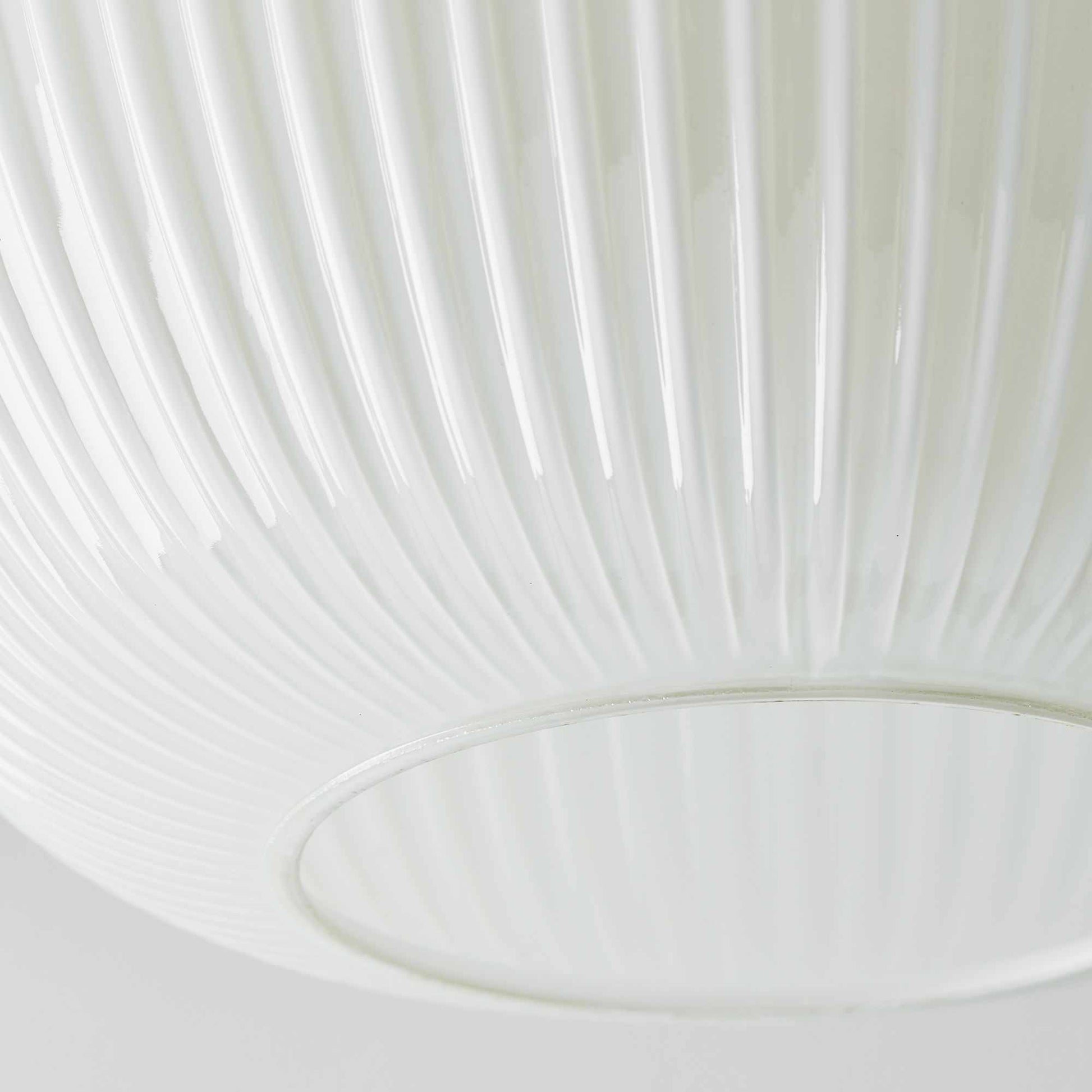 Naiad Rustic Sculptural Ribbed Glass Flush Ceiling Light