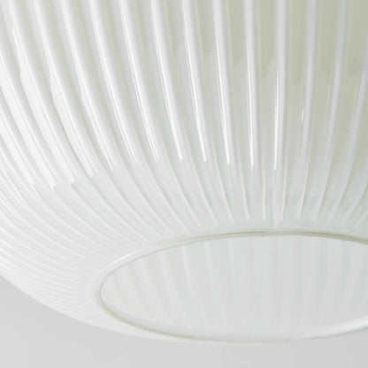 Naiad Rustic Sculptural Ribbed Glass Flush Ceiling Light