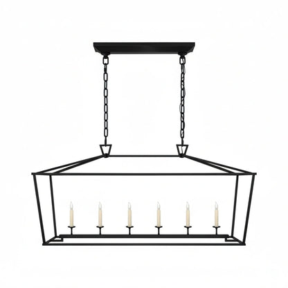 Aria Farmhouse Wrought Iron Lantern Chandelier Light