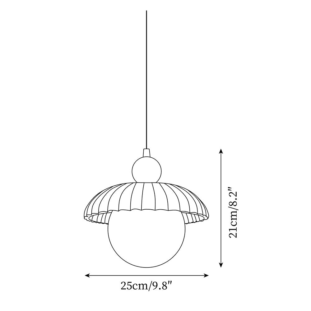 Brynley Cream Style Glass Flower Pendant Light