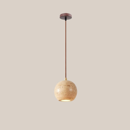 Bowen Wabi-Sabi Mini Travertine Pendant Light