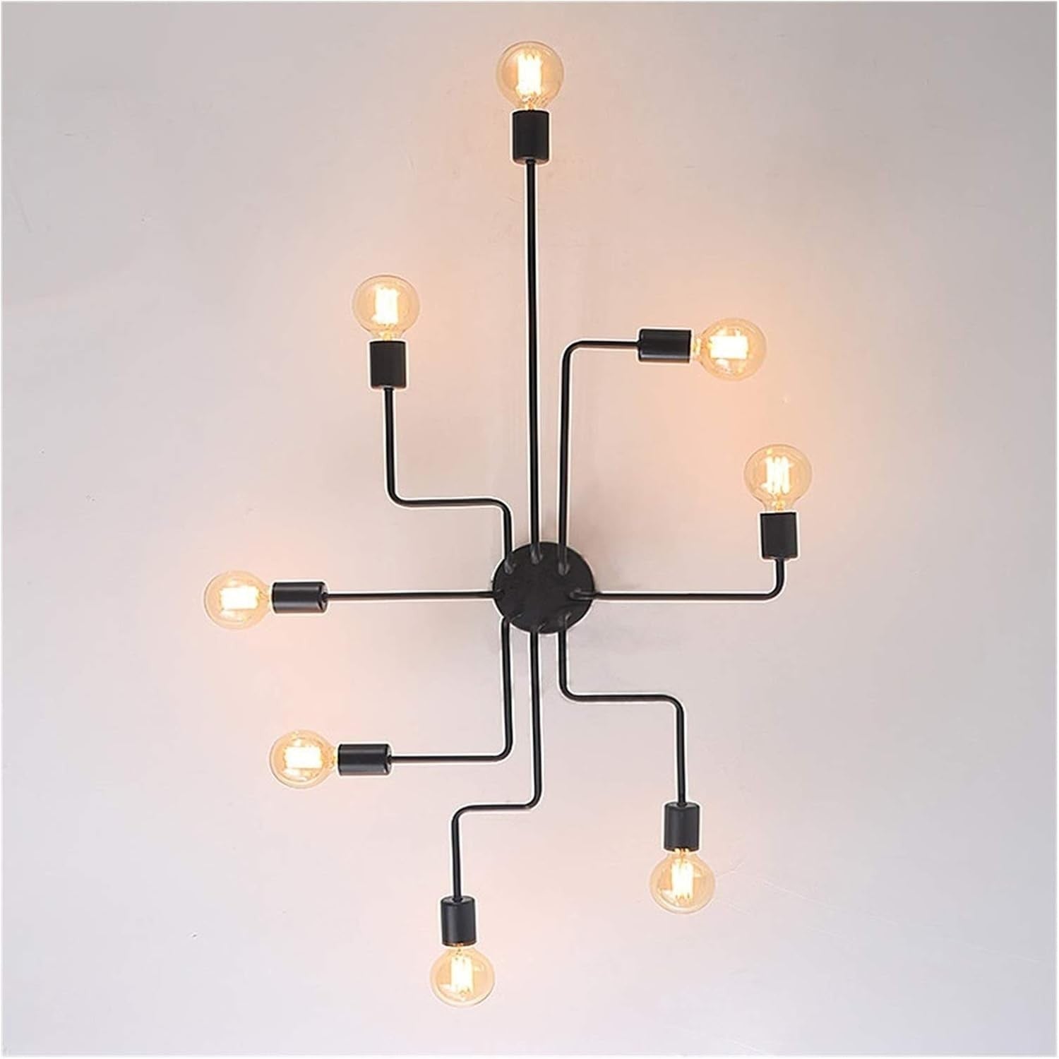 Phaedros Industrial Black Semi Flush Mount Ceiling Light