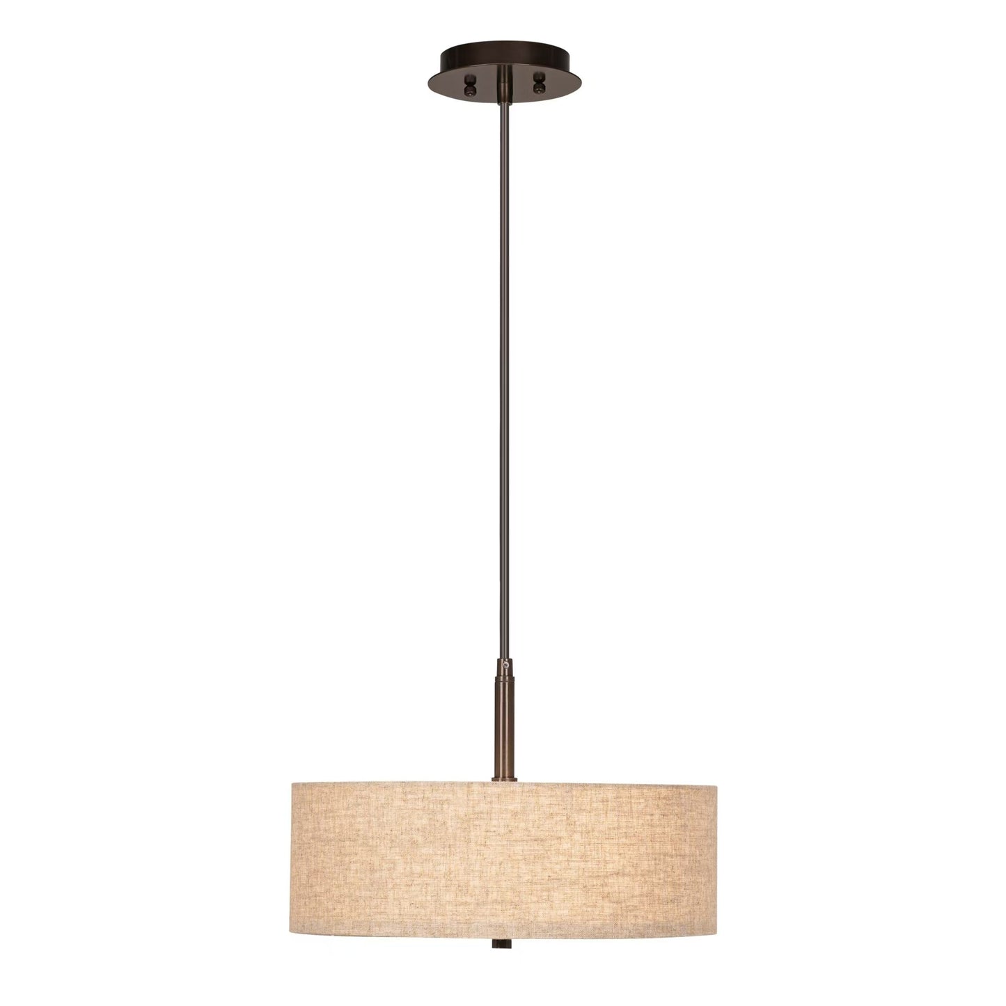 Raithe Cream Fabric Frum Shade Pendant Light