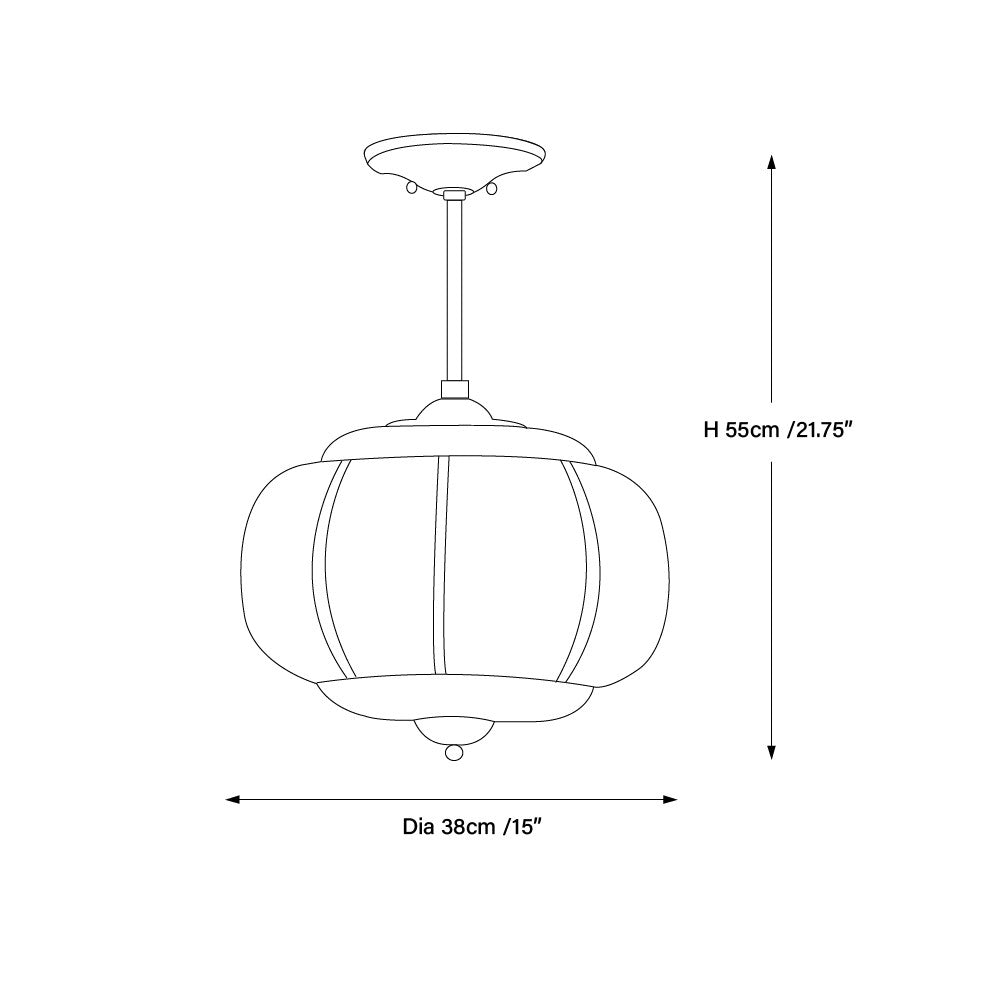 Ozita Retro Semi-Flush Mount Eloise Pendant Light