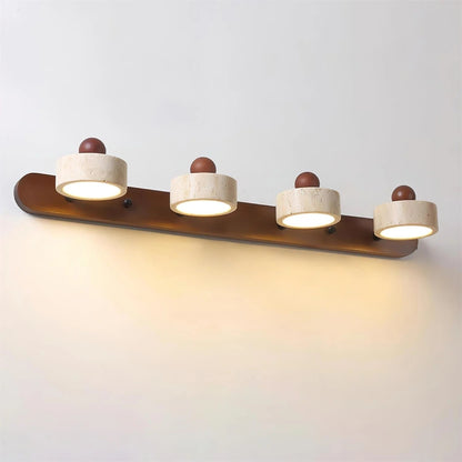 Macdonald Wabi Sabi Natural Travertine Adjustable Heads Wall Lamp