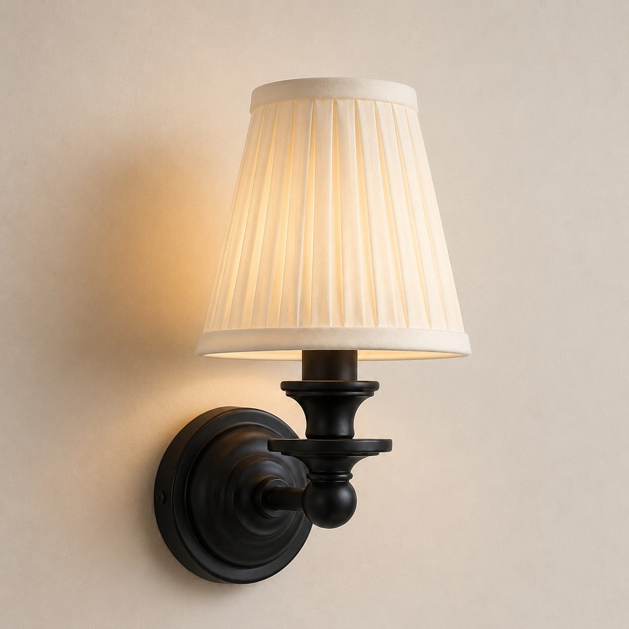 Ashby Vintage Linen Shade Wall Light