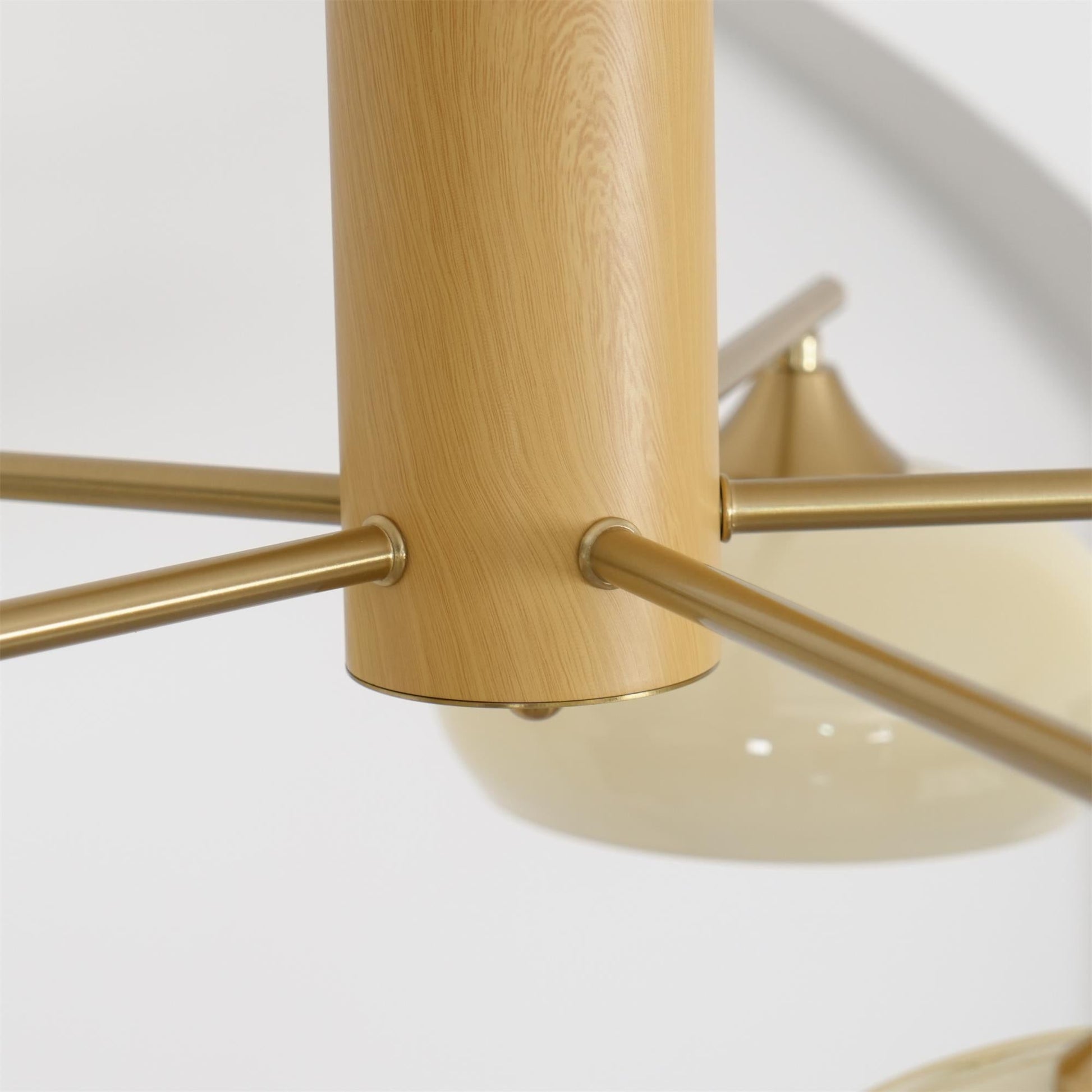 Xanthea Elliptical Persimmon Milk Glass Chandelier