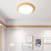 Obta Light Wood Round Ceiling Lamp