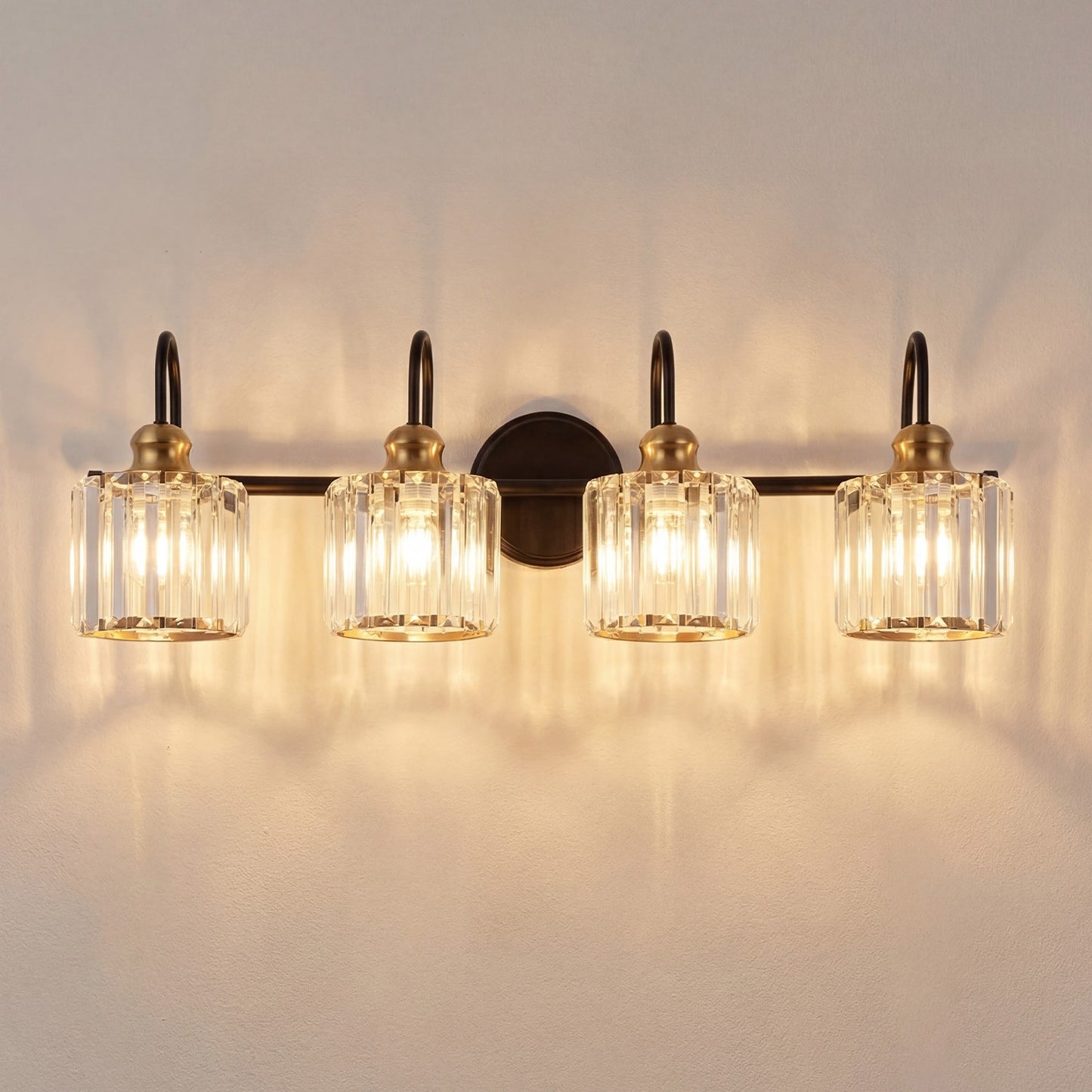 Naeris Modern Square Crystal Wall Sconce