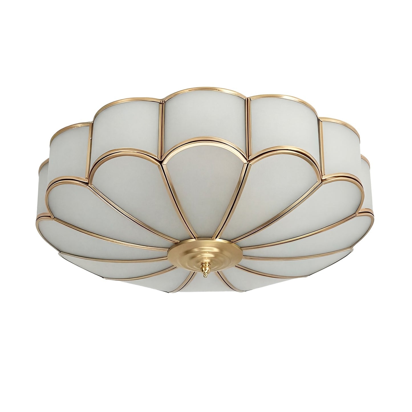 Eldor Gold Flower Shape Glass Recessed Ceiling Light
