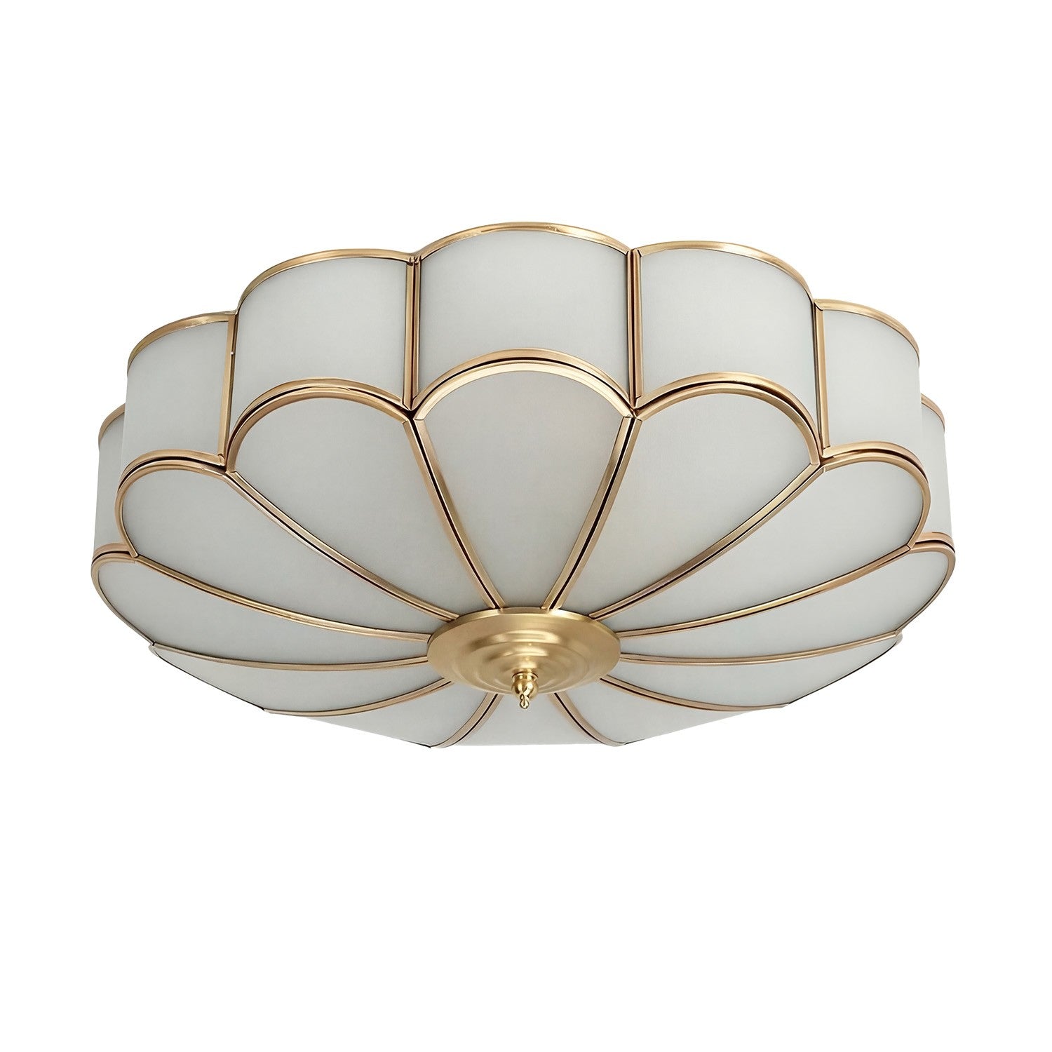 Eldor Gold Flower Shape Glass Recessed Ceiling Light