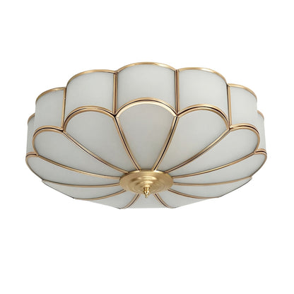 Eldor Gold Flower Shape Glass Recessed Ceiling Light
