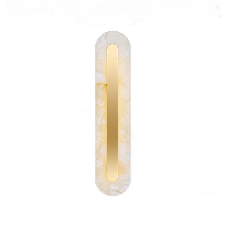 Ozeki Minimalist Brass And Genuine Alabaster Sconce