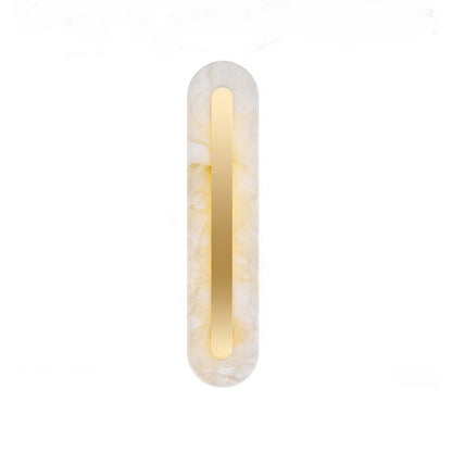 Ozeki Minimalist Brass And Genuine Alabaster Sconce