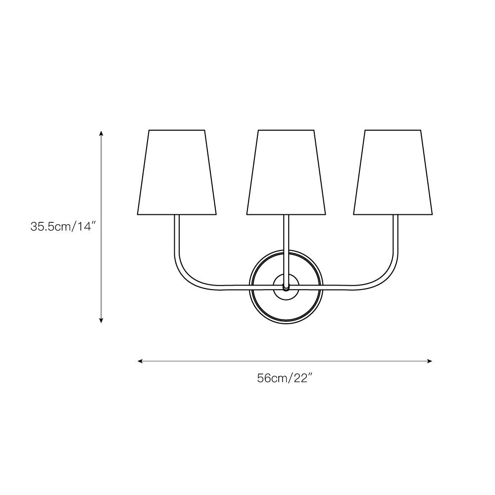 Wrynn 1/2/3 Light Fabric Shade Wall Sconce