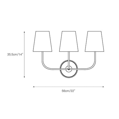 Wrynn 1/2/3 Light Fabric Shade Wall Sconce