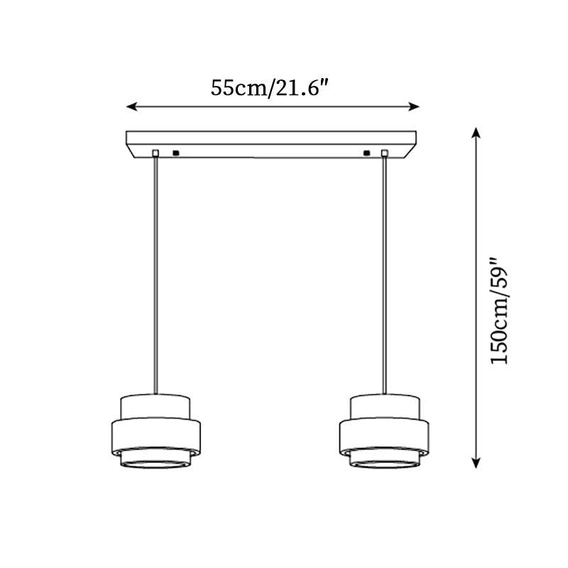 Timothy Wabi Sabi Cylindrical Travertine Pendant Light
