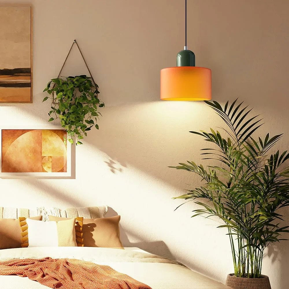 Colorful Creative Small Fresh Glass Shade Pendant Light