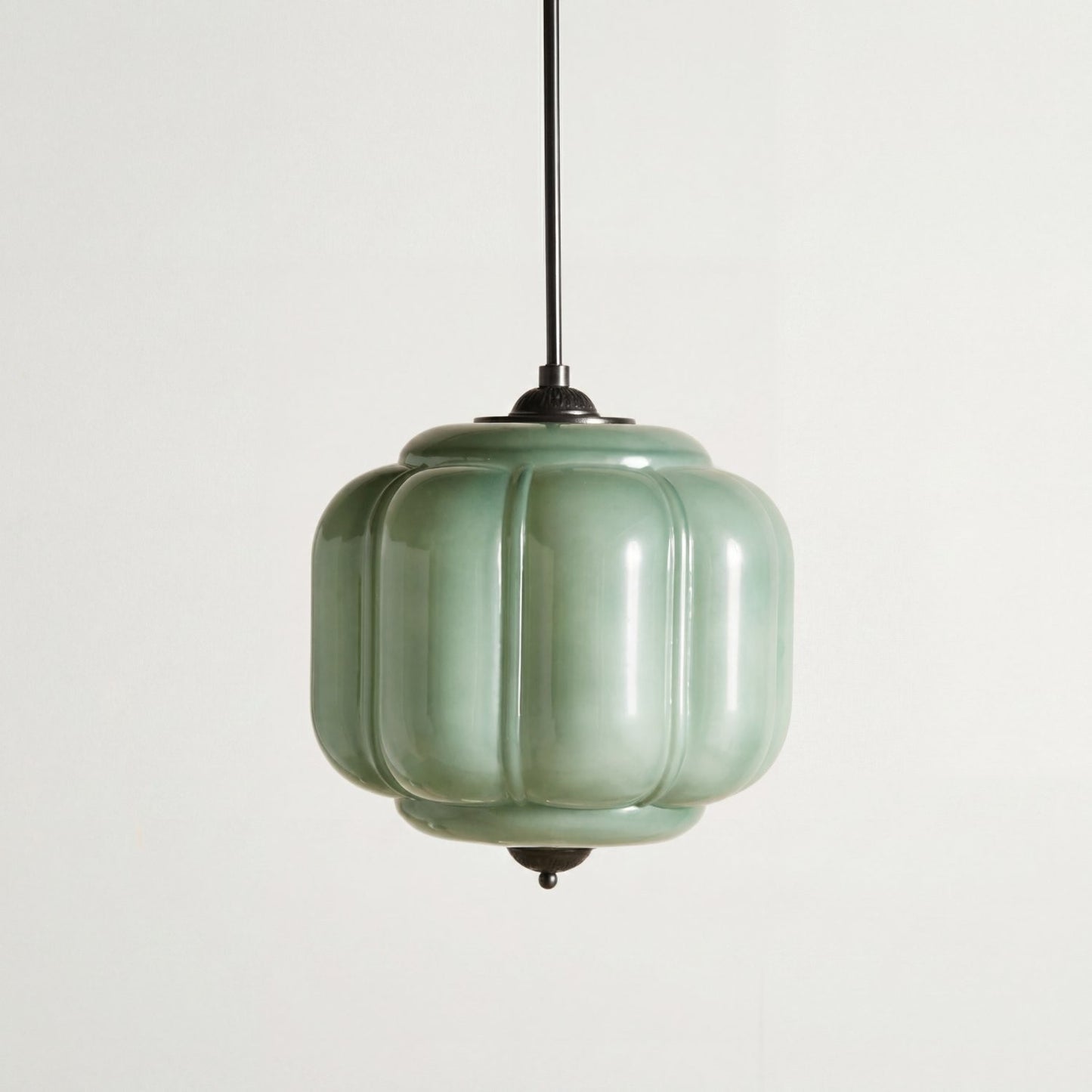 Cyrilith Vintage Milk Glass Oiled Brass Eloise Pendant light