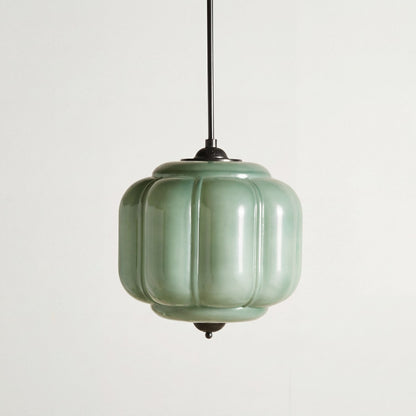 Cyrilith Vintage Milk Glass Oiled Brass Eloise Pendant light