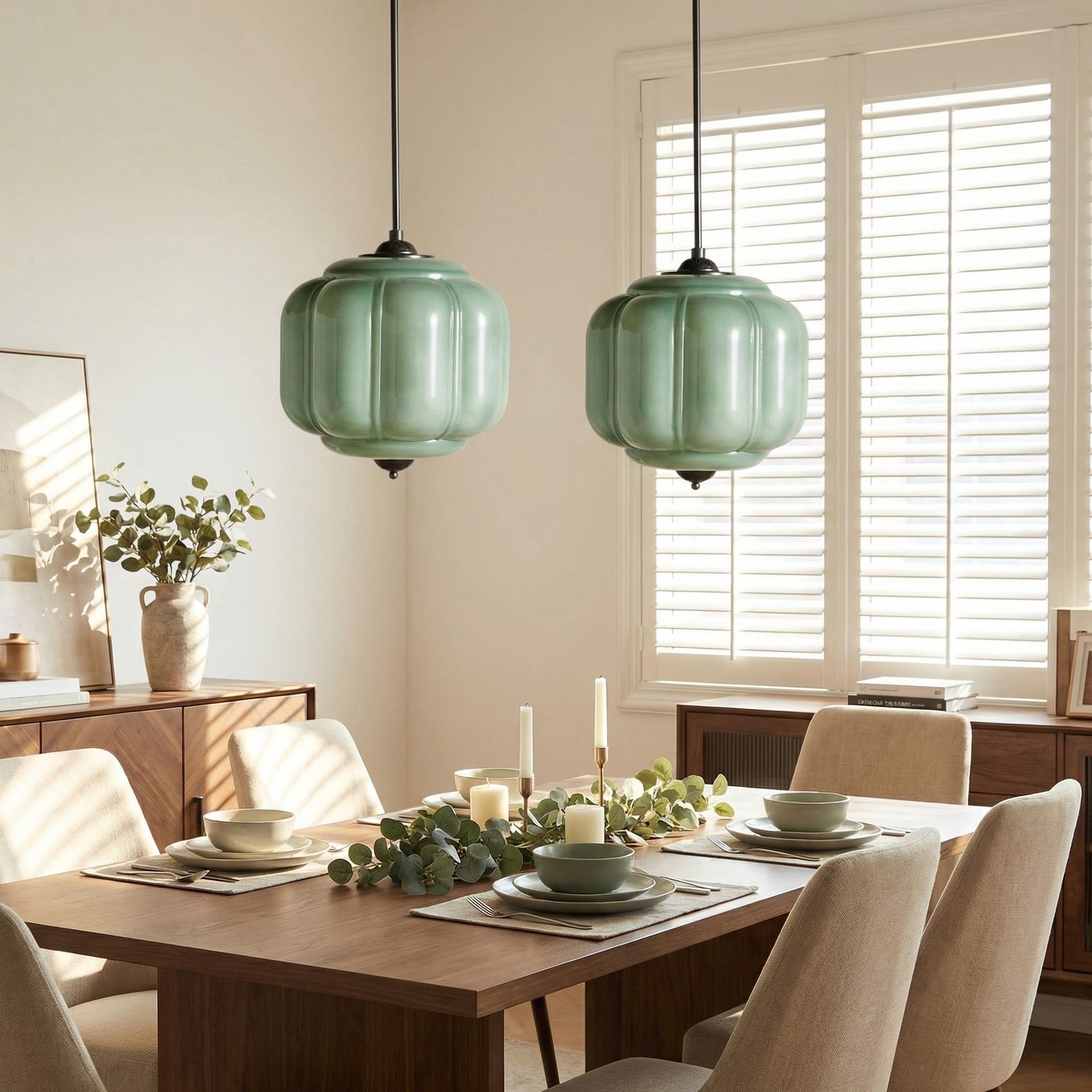 Cyrilith Vintage Milk Glass Oiled Brass Eloise Pendant light