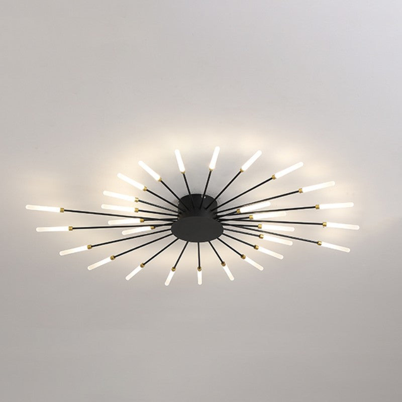 Pranika Modern Sputnik LED Fireworks Semi Flush Mount Ceiling Light