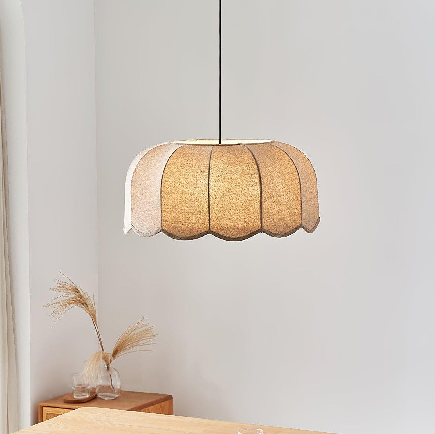 Quill Large Boho Fabric Flower Pendant Light