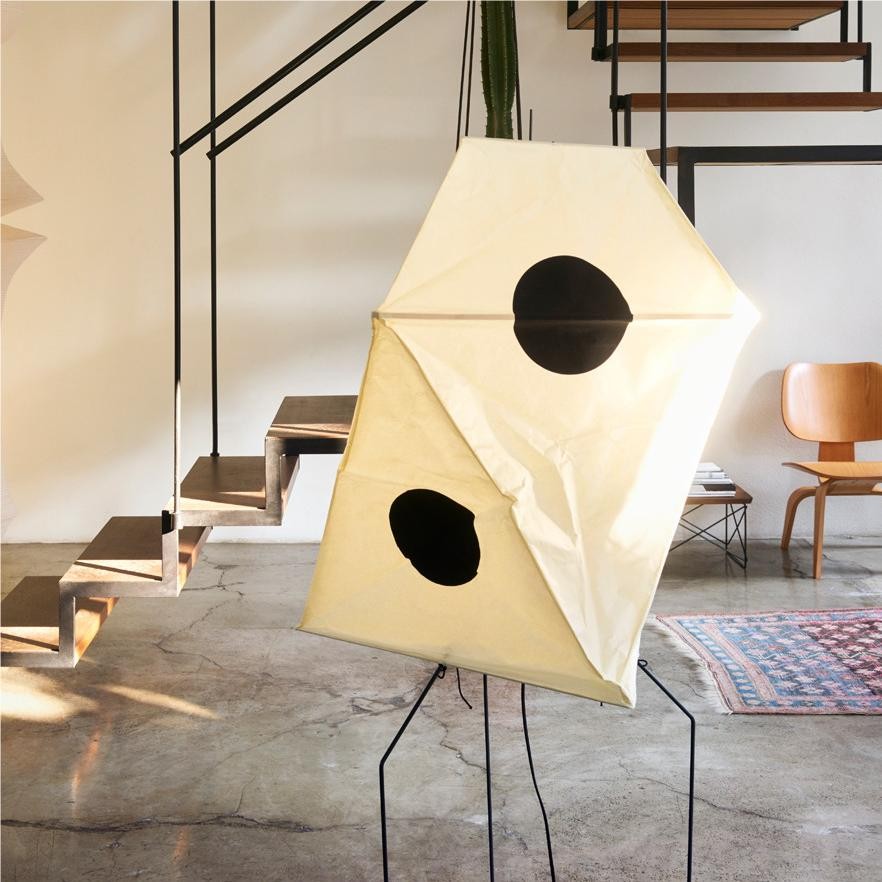 Kiran Minimalist Wabi-sabi Tripod Floor Lamp