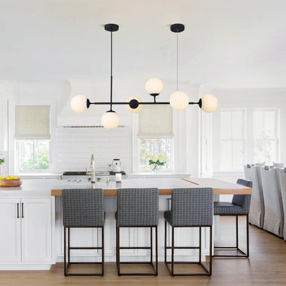 Celestina 6 Light Linear Glass Orb Pendant Light