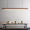 Quorix Log Style Wood Led Linear Pendant Light With Remote Control