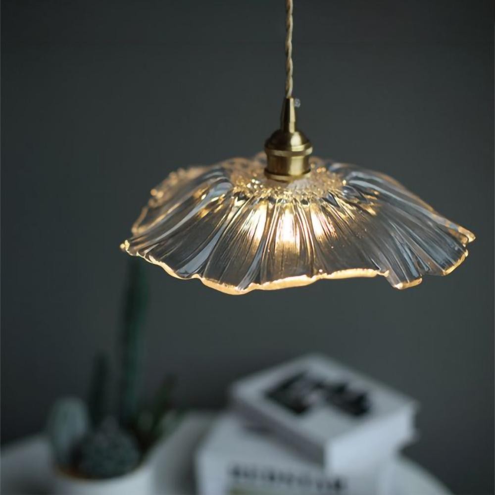 Callista Retro Lotus Creative Glass Pendant Light