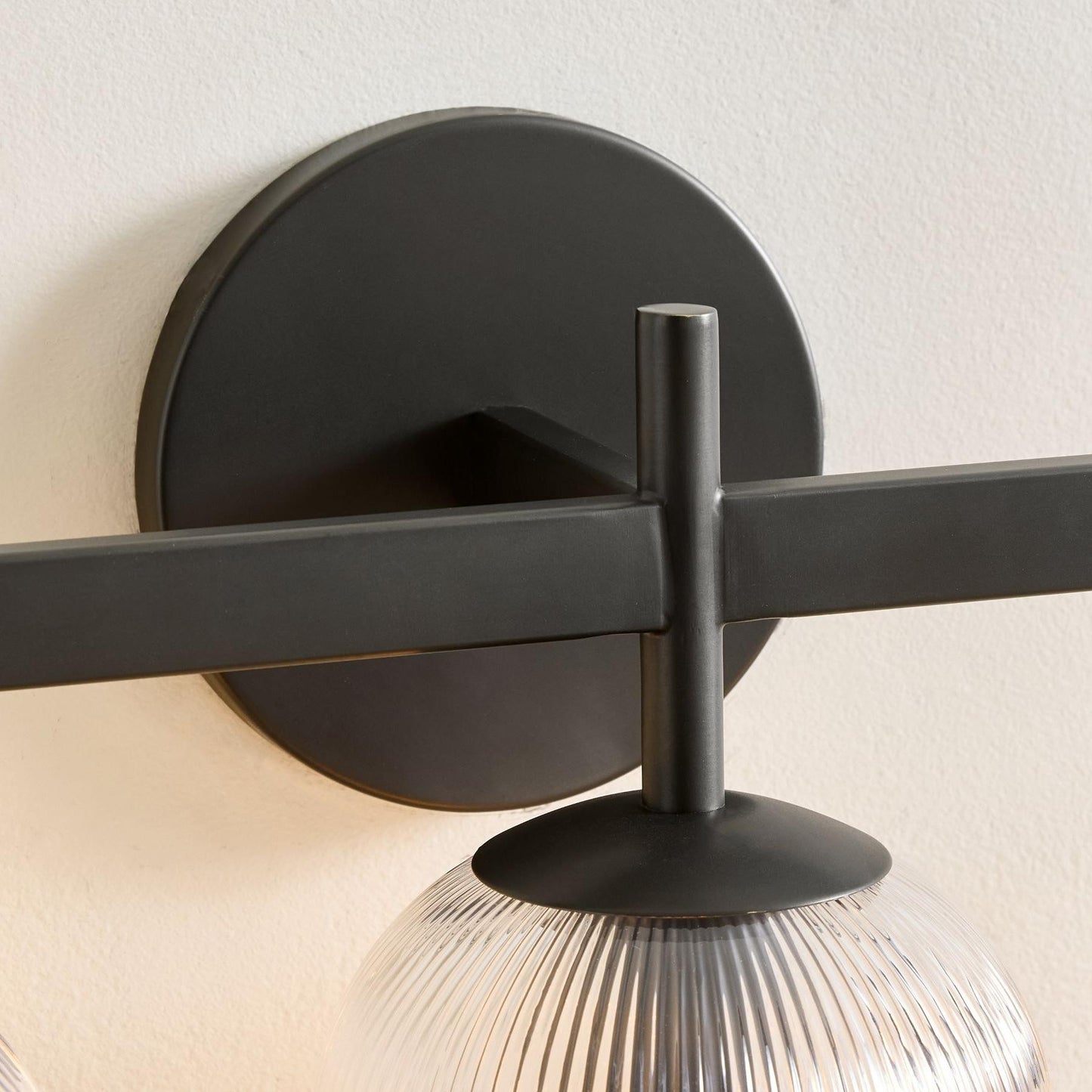 Alain Cooper Ribbed Glass Wall Sconce