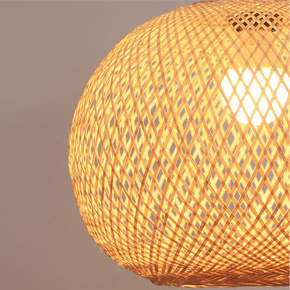 Ilario Japanese Woven Bamboo Pendant Light