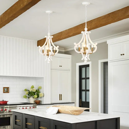 Astridina Rustic Antique Wooden French Country Chandelier